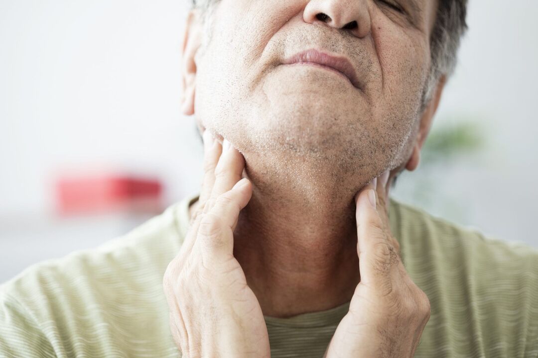 Inflammation of the lymph nodes as a cause of neck pain