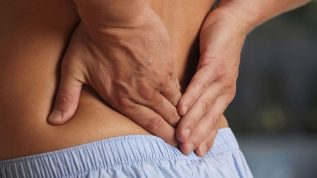 Lower back discomfort with osteochondrosis in the lower back