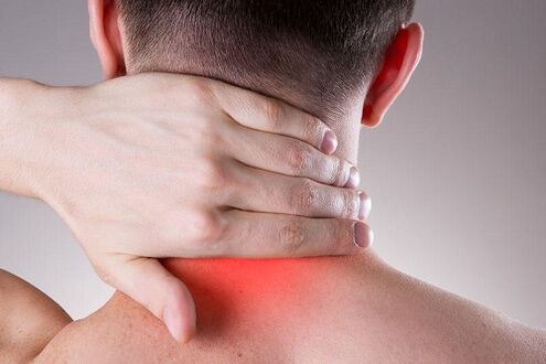 Neck pain in osteochondrosis